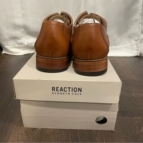 Men's Booker Faux-Leather Lace-Up Oxford Dress Shoes - Picture 3 of 6